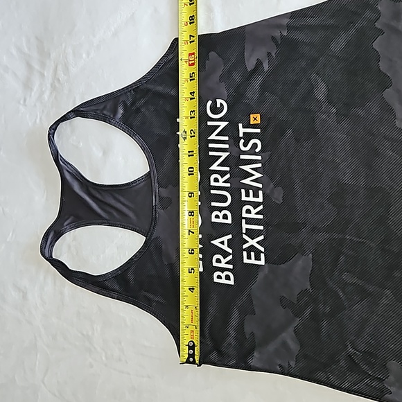 Truth-Finish It Emotional Bra Burning Extremist Tank Top Black Womens Medium - Picture 5 of 9